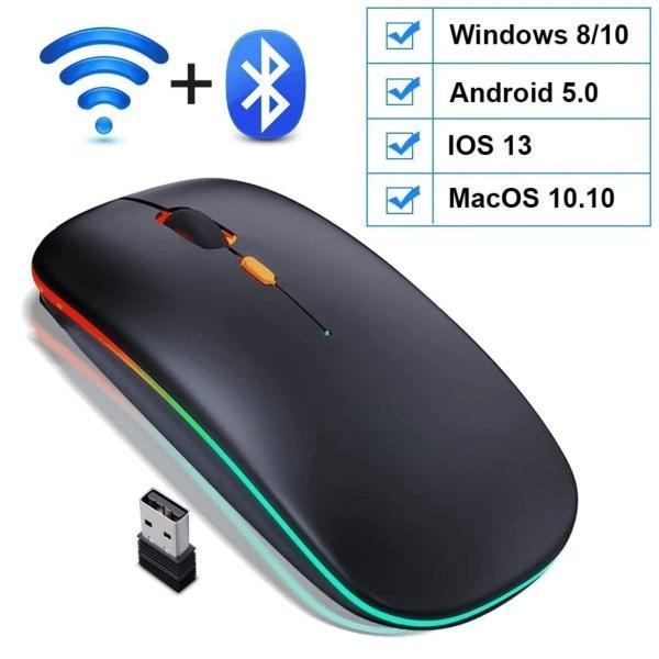 HP W10 Dual Mode Wireless Mouse – Bluetooth + 2.4GHz | Slim Design, Long Battery Life