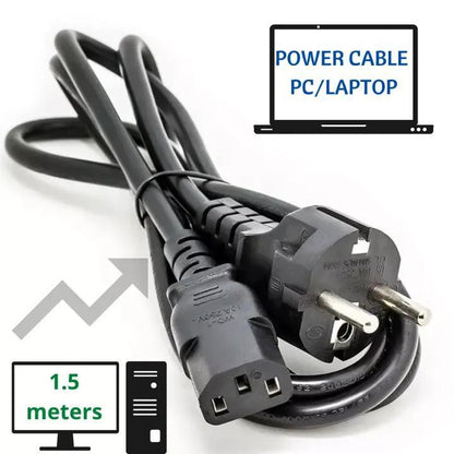 AC Power Cord 5ft (1.5m) – Universal Plug Cable for PC, Monitor, Printer Etc