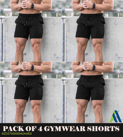 Men's Stitched Shorts, Pack of 4