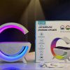 G Shaped Rgb Light Table Lamp With Wireless Charger Bt2301