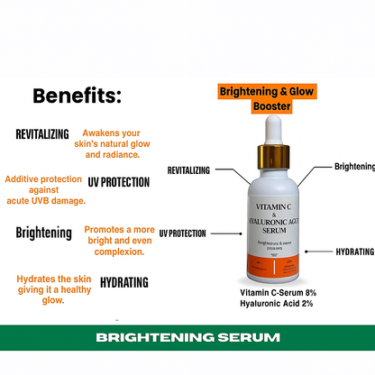 Vitamin C & Malironic Acid Serum – Brightening & Glow Booster for Radiant Skin