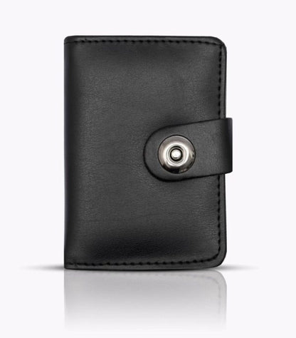 Plain Rexine Minimal Button Closure Wallet Smart Wallet For Male And Female, Stylish And Slim – Random Color