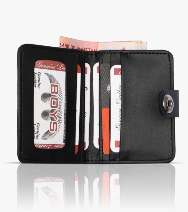 Plain Rexine Minimal Button Closure Wallet Smart Wallet For Male And Female, Stylish And Slim – Random Color