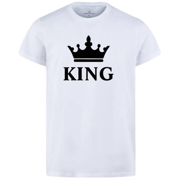 King & Queen Style White T-shirt – King & Queen Design T-shirts  – Best Quality T-shirts For Girls | T-shirt For Women – T-shirt For Boy