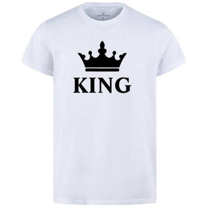 King & Queen Style White T-shirt – King & Queen Design T-shirts  – Best Quality T-shirts For Girls | T-shirt For Women – T-shirt For Boy