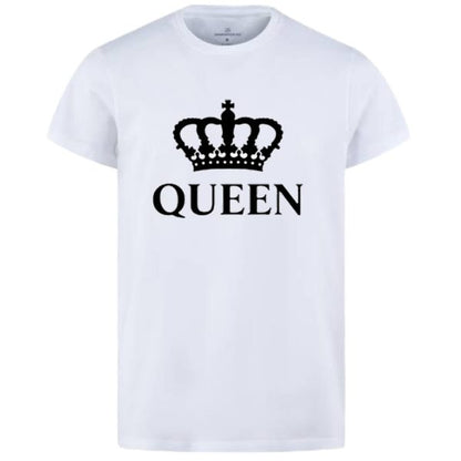 King & Queen Style White T-shirt – King & Queen Design T-shirts  – Best Quality T-shirts For Girls | T-shirt For Women – T-shirt For Boy