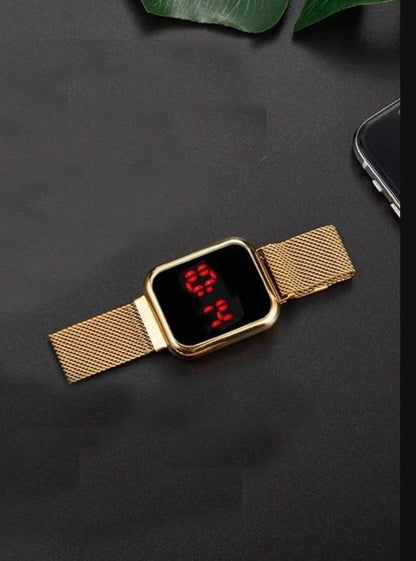 Touch Led Magnet Watch Fashion Casual Sports Men’s Watch Touch Smart Led Digital Watches (without Box)