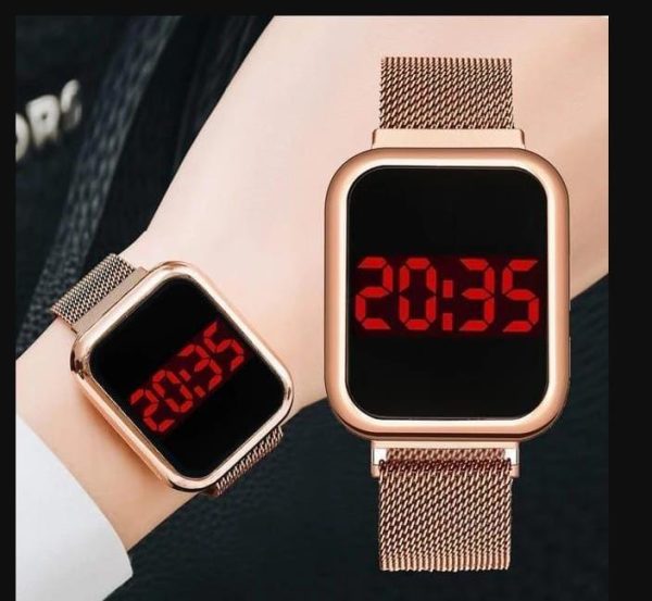 Touch Led Magnet Watch Fashion Casual Sports Men’s Watch Touch Smart Led Digital Watches (without Box)
