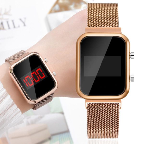 Touch Led Magnet Watch Fashion Casual Sports Men’s Watch Touch Smart Led Digital Watches (without Box)